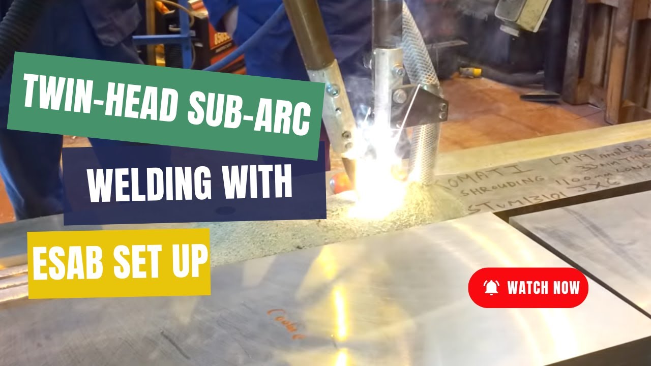 ESAB Twin Head Sub Arc Weld Test with Flux Recovery YouTube