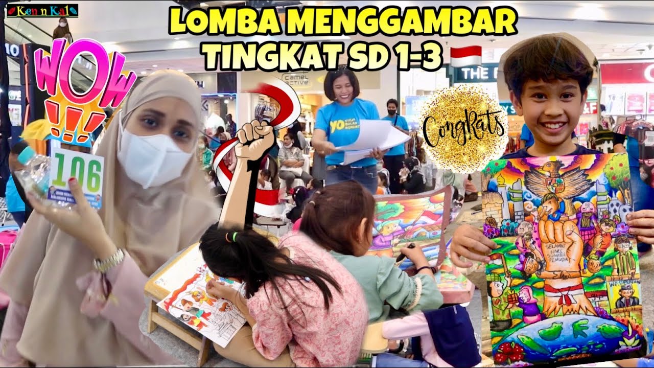 ALHAMDULILLAH❗️TANTANGAN LOMBA MENGGAMBAR SUMPAH PEMUDA PAKAI CRAYON GRASP JUMBO❗️JUARA..😍