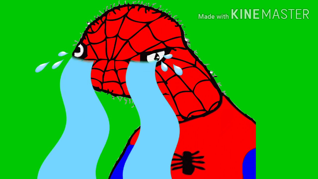 Funny guy crying green screen but its spider man YouTube