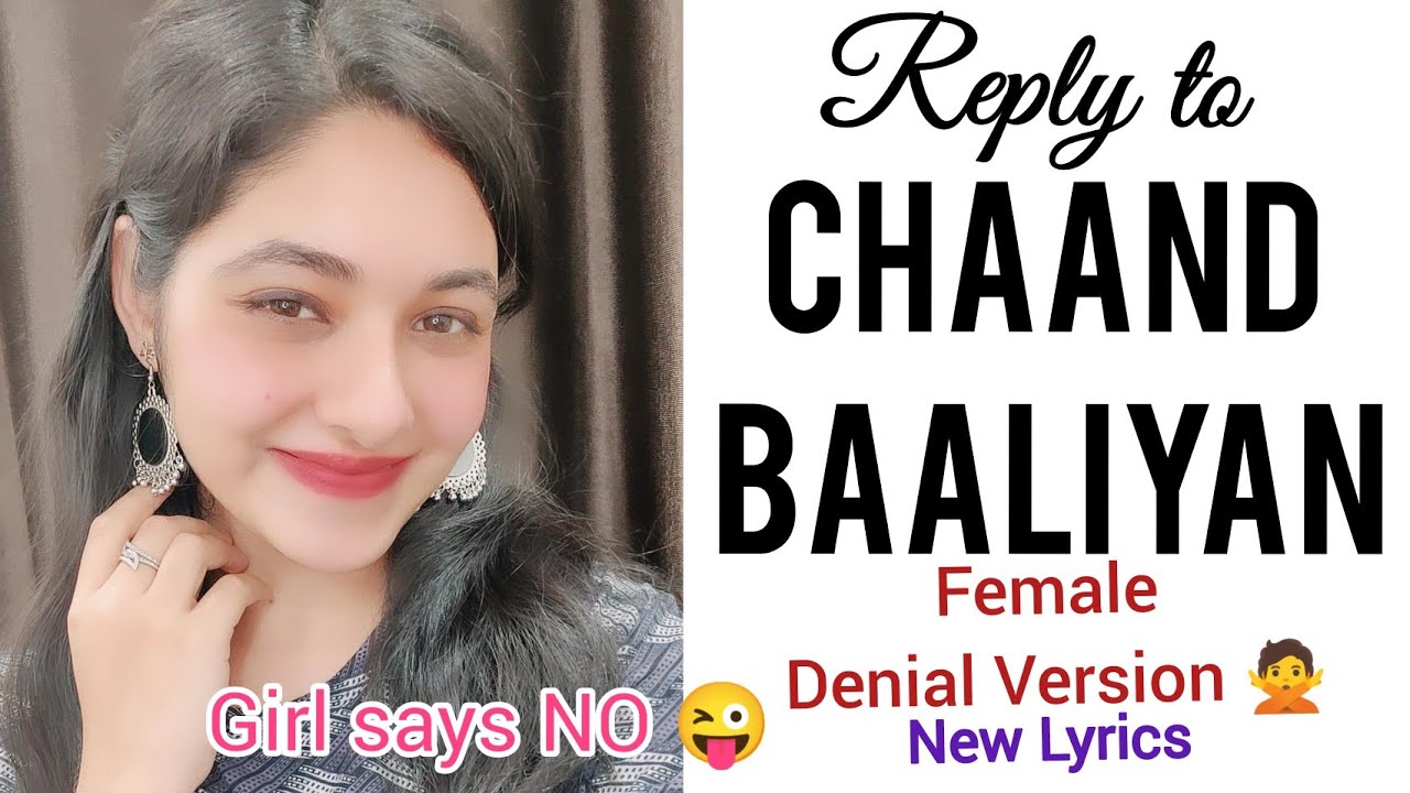 Chand Baliyan Reply Female Version Lyrics Reaction Lofi Status