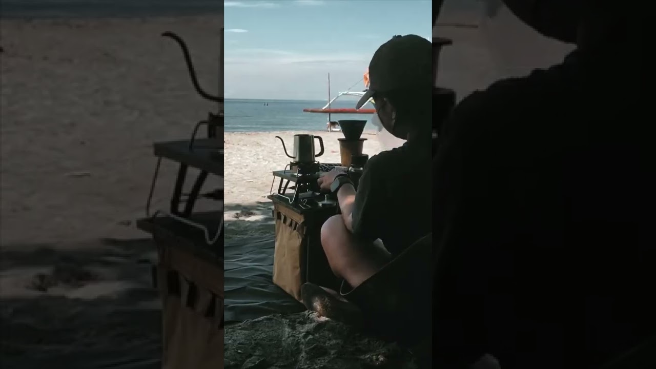 Pour Over Coffee Sesh by the beach.