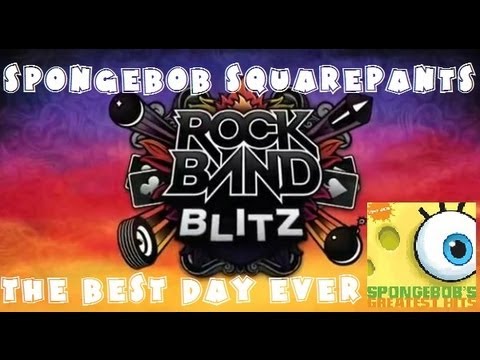 SpongeBob SquarePants - The Best Day Ever - Rock Band Blitz Playthrough (5 Gold Stars)
