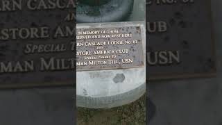 WA Soldier's Home Cemetery Flagpole Dedication plaque