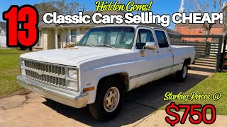 Hidden Treasures! 13 Classic Cars for Sale by Owner at Bargain Prices!