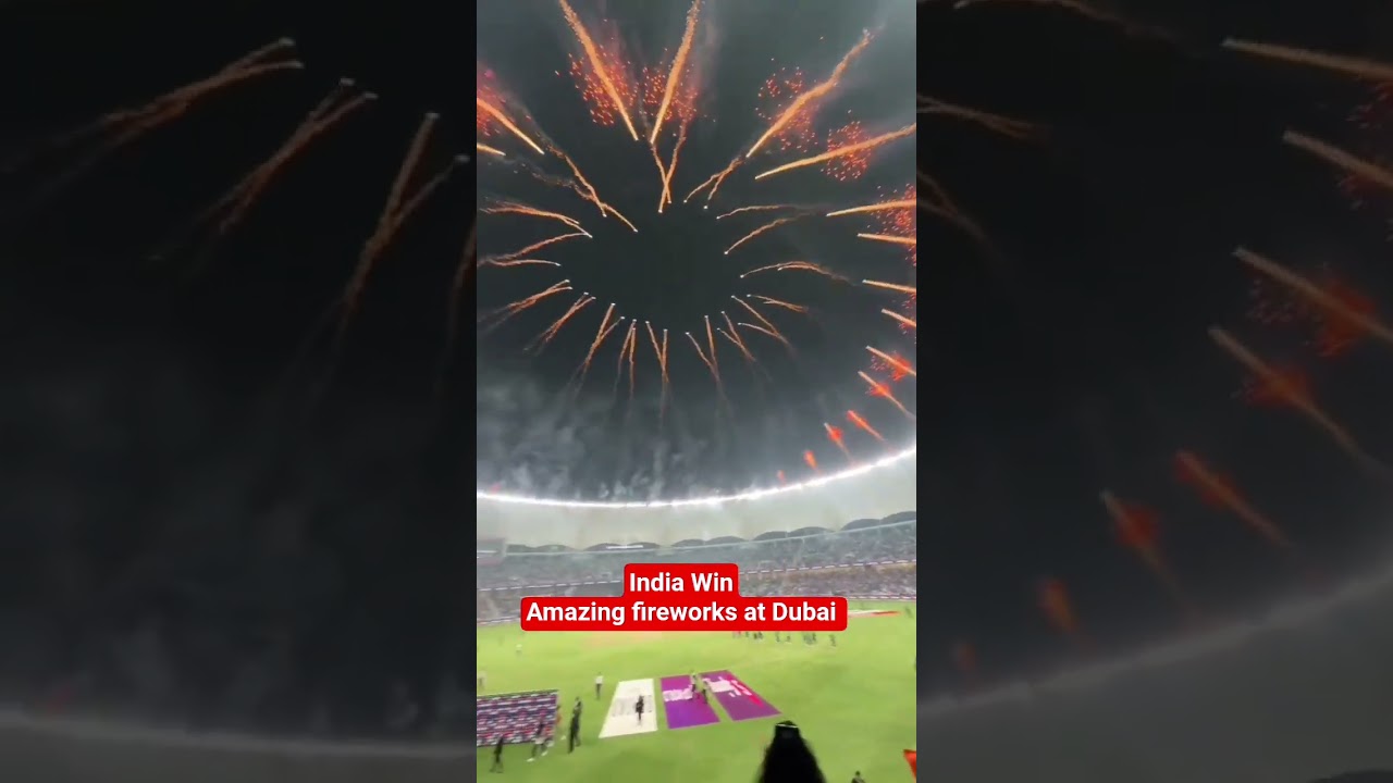 Amazing fireworks at Dubai International Stadiums