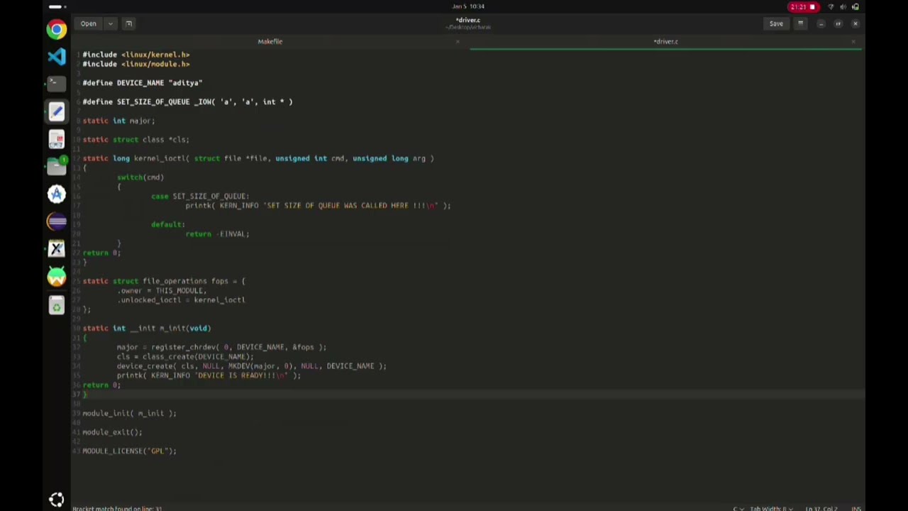 Linux Kernel Device Driver Development (Part 2) | driver.c | 