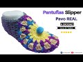 🌈 Pantuflas Babuchas a Crochet Pavo Real en Forma Circular ✅ Tejidos Fáciles a Crochet