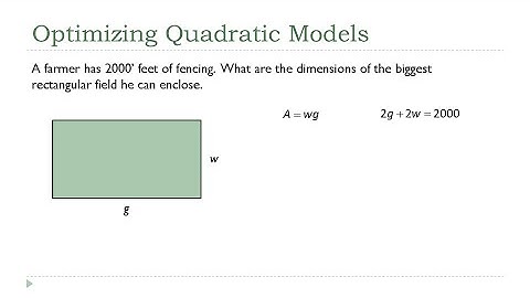 Optimizing Quadratic Models, Part 2