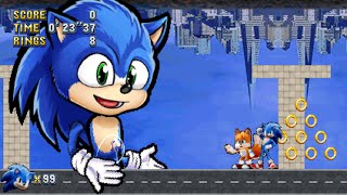 Kotodama Movie Sonic Boss Fight and New designed Playable Movie Teen Sonic Mania Plus Mod