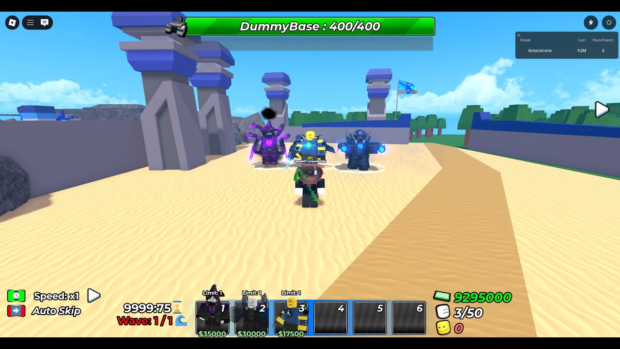 showcasing all titans - dummy defense