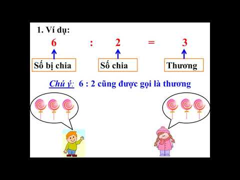 Bài: Số bị chia - Số chia - Thương