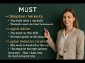 Rules of use Modal verb Must
