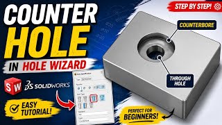 Hole Wizard In Solidworks 3d |  Counter Hole Tutorial |