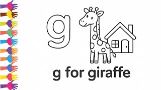 g for giraffe | fun alphabet tracing and coloring pages for kids Summer Alphabet Worksheet Activities Summer Abc Tracing And Coloring Worksheets
