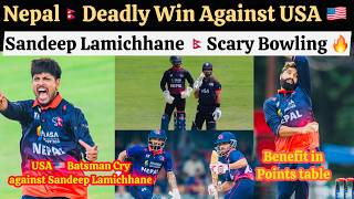 Nepal Deadly Win Against USA With Bowling , Sandeep Lamichhane Bowling Shocked USA