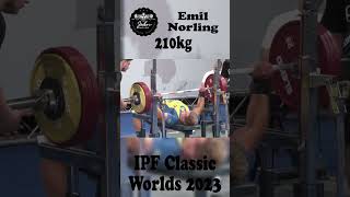 Emil Norling - 2nd Place 905kg Total - 105kg Class 2023 IPF World Classic Championship
