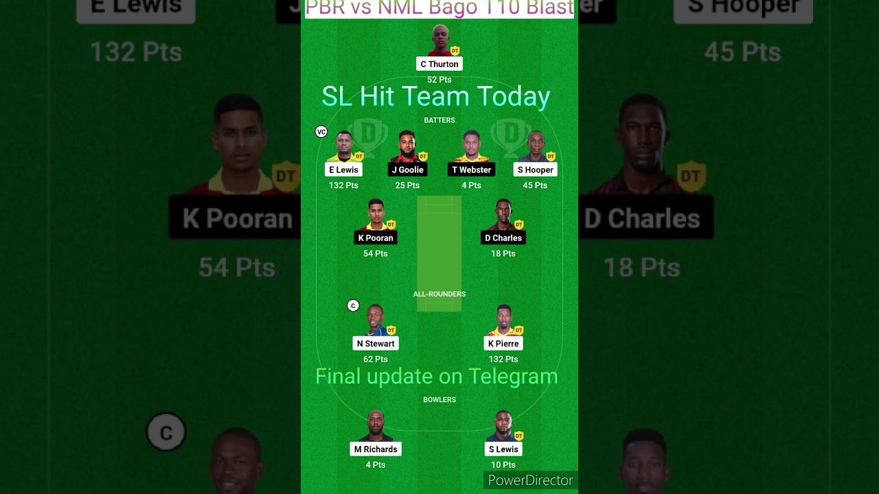 PBR vs NML Dream11 Hit Team|Dream11 T10 Blast 2023|SLHitTeam
