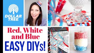 🇺🇲  DIY Dollar Tree Red/White/Blue Decor Ideas You Can Make | Dollar Tree DIY