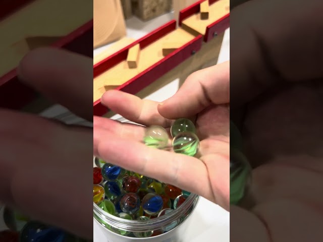 🌟 Epic Wooden Chain Reaction! Marble Run ASMR🔵🟢🟣🔴