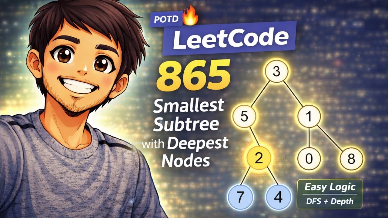 LeetCode 865 | Smallest Subtree with Deepest Nodes | Easy DFS Logic