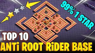 EXCELLENT! ANTI ROOT RIDER** TOP 10 **NEVER 3 STAR* TH16 BASE! ANTI ROOT RIDER BASE! TH16  WAR BASE