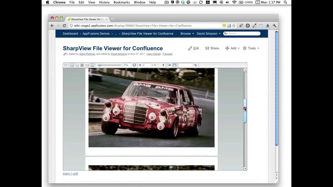 SharpView High Resolution PDF Viewer for Atlassian Confluence