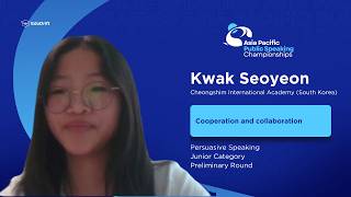 2026 Asia Pacific PS Persuasive Speaking Junior Preliminary Round | Kwak Seoyeon
