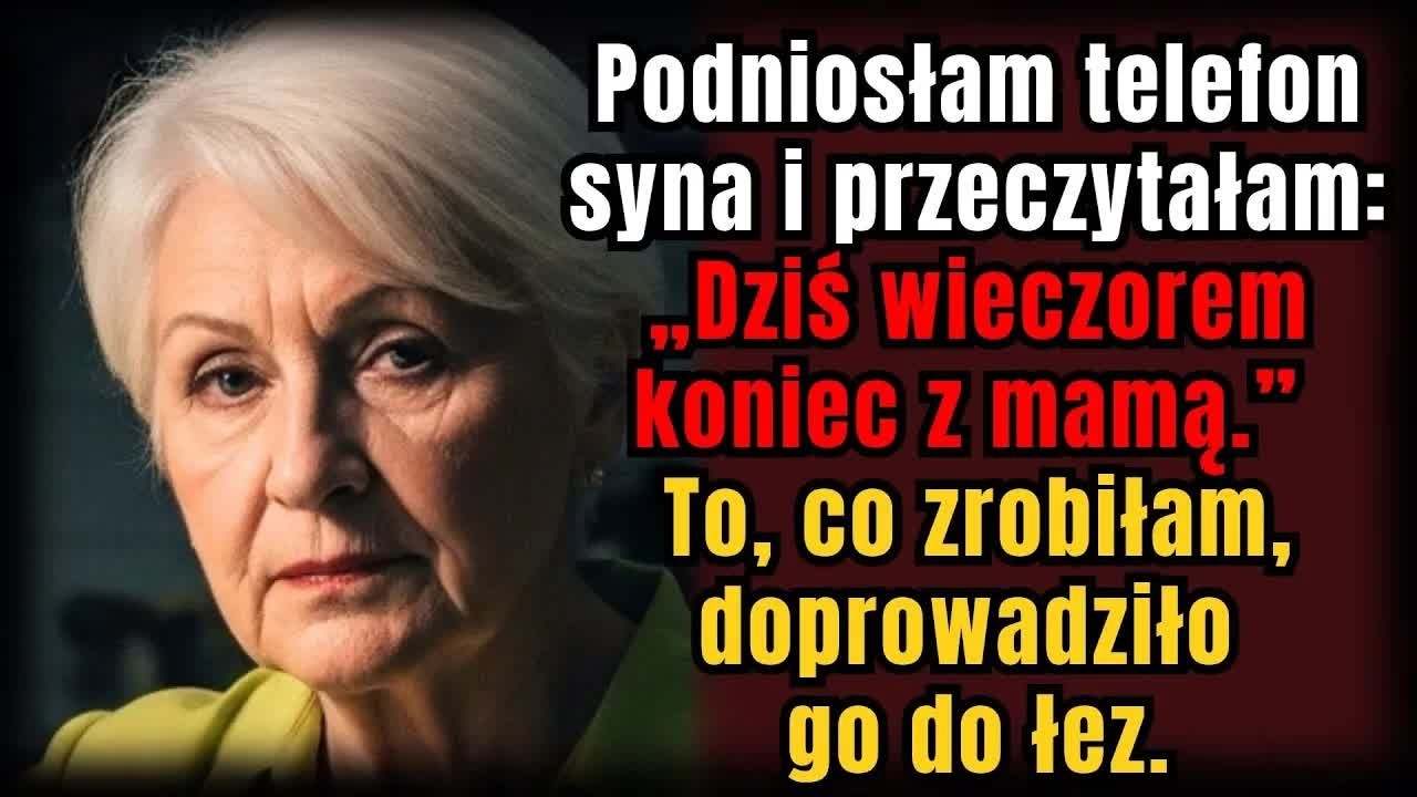 O północy znalazłam telefon mojego syna zapomniany na kanapie. Ekran był jeszcze podświetlony. Wiem, że nie powinnam była zaglądać, ale po latach bycia ignorowaną, odwołanych obiadów i próśb o...