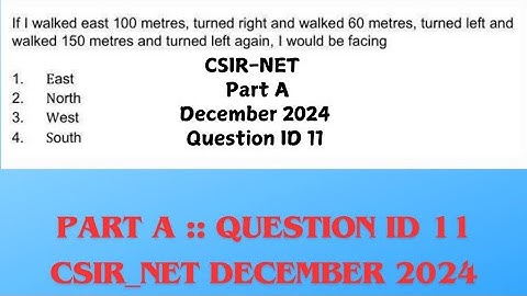 CSIR-NET December 2024|Part A| Question ID 11|General Aptitude #csirnetdec2024 #mathslover2023