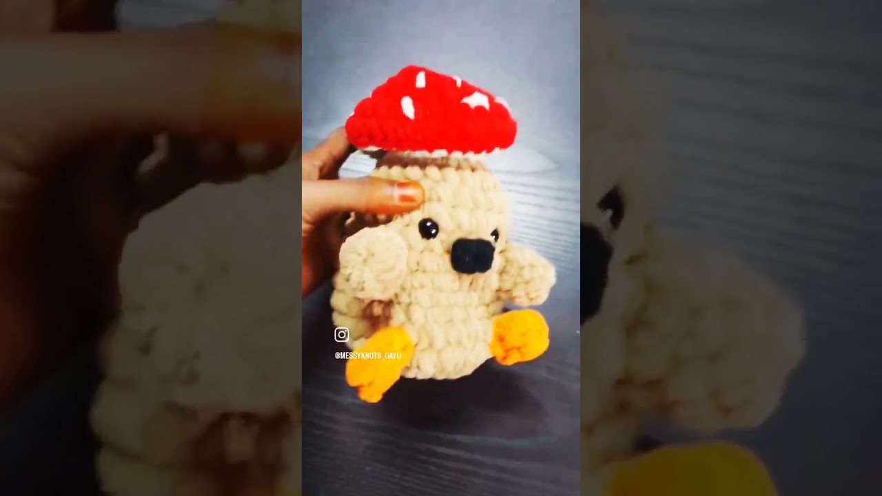 Trial and fluff.. my first amigurumi 