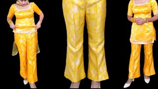 Trendy Bell Bottom Pant Cuttingbell Bottom Pant Ki Cutting Pant Ki Cutting