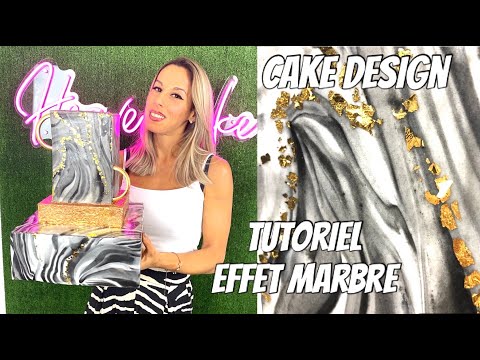 CAKE DESIGN TUTORIEL GATEAU EFFET MARBRE