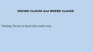 HAVING CLAUSE WHERE CLAUSE  07 Sql server Interview questions