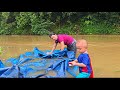 Ly Tieu Ca dismantled the duck pond and scrubbed the tarpaulin clean.
