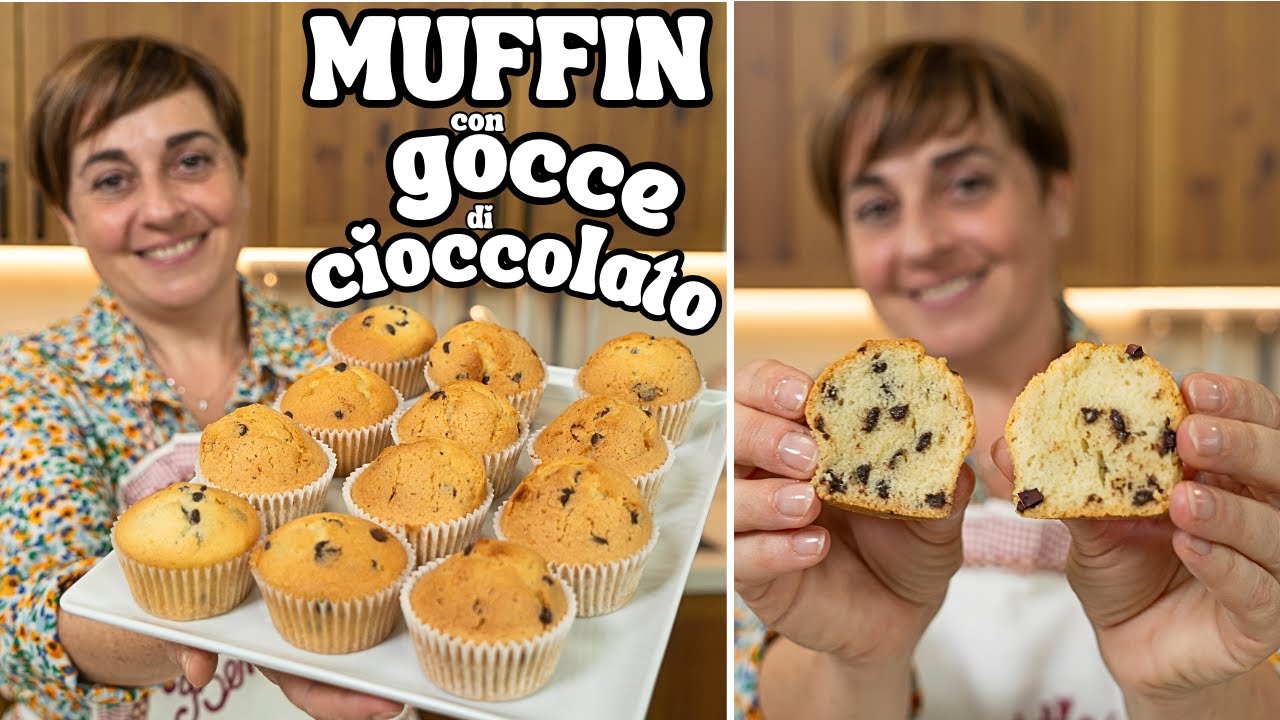 MUFFIN CON GOCCE DI CIOCCOLATO...CHE NON AFFONDANO ! 😉 Ricetta Facile - Fatto in Casa da Benedetta