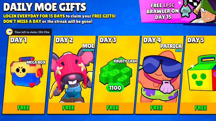 DAILY MOE FREE GIFTS!🎁SPONGEBOB UPDATE Box Opening - Brawl Stars