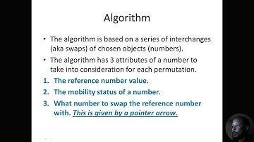 Factorial Permutations - Johnson Trotter Algorithm Explained