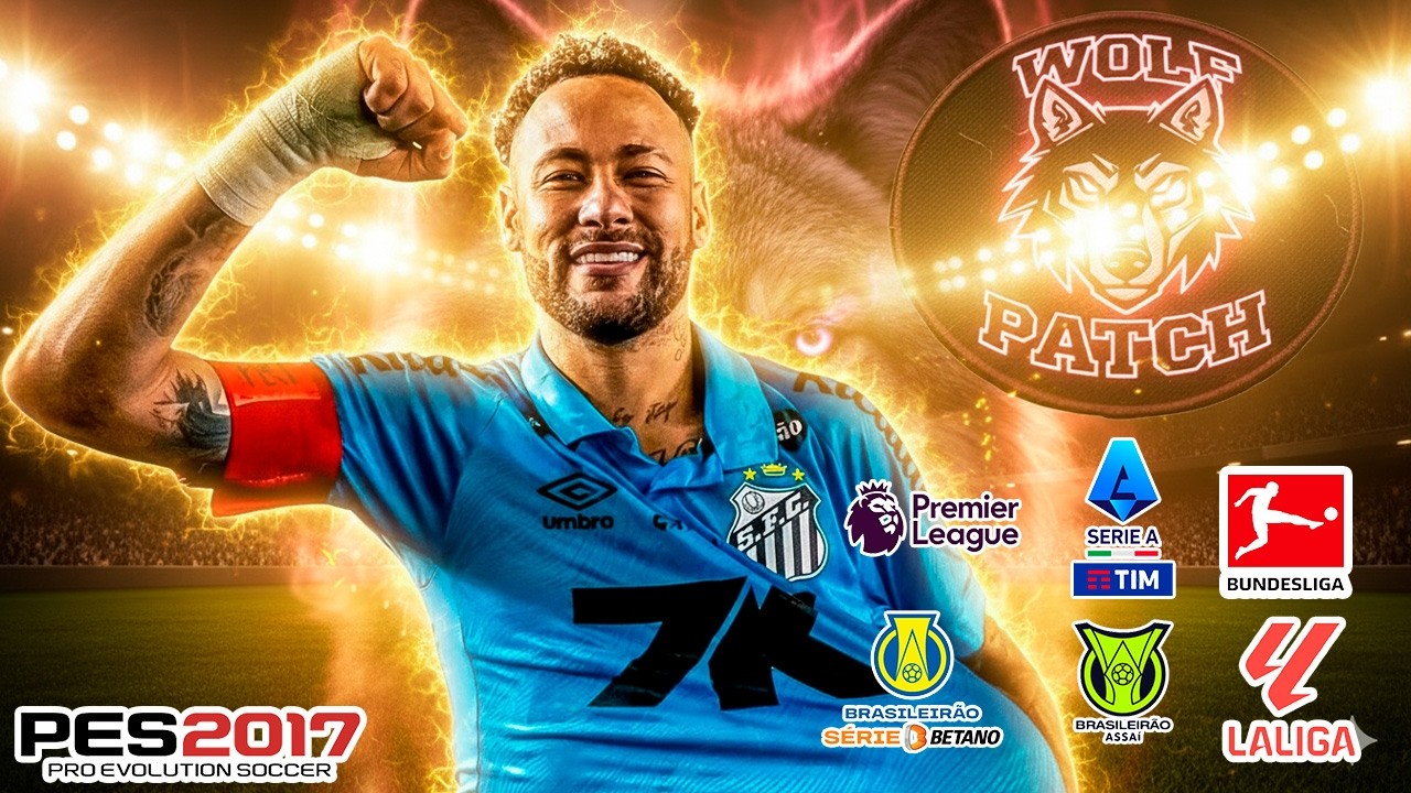 🔥 O PATCH COM MAIS FACES PARA PES 2017!!! 😱 WOLF PATCH 2025 BRASILEIRÃO A E B ⚽🔥
