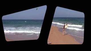 Kitesurfing off North Narrabeen, Sydney