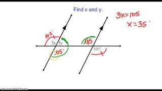 Algebraic Application of Parallel Lines and Transversals