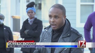 Durham city, county, community leaders call for change as family members cope with latest violence