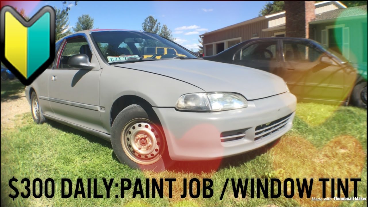 Cheap Ricer Mods 30 Parking Lot Paint Job and eBay Precut Window