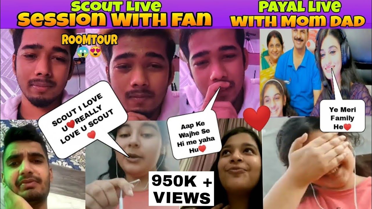 Scout Live With Cute Fan Girls😱 | Scout Roomtour😍 | Entity Payal Live with Mom Dad