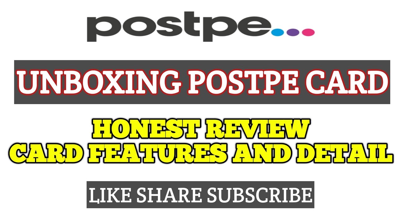 PostPe Card Unboxing | Postpe Credit Limit By Bharat Pay Card Unboxing and Detailed Review