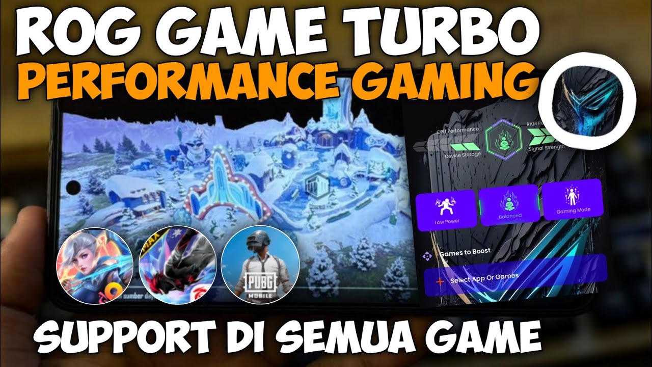 Rog game turbo performance mode gaming support all game and device