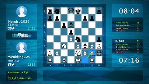 Chess Game Analysis: Weakling229 - Hendro2025, 1-0 (By ChessFriends.com)