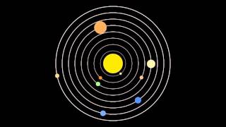 Simple Vector Solar System   Royalty Free Footage