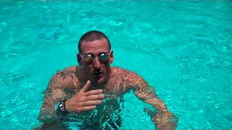 Drew tutorial on front float with lungs half full and lungs full (above water)
