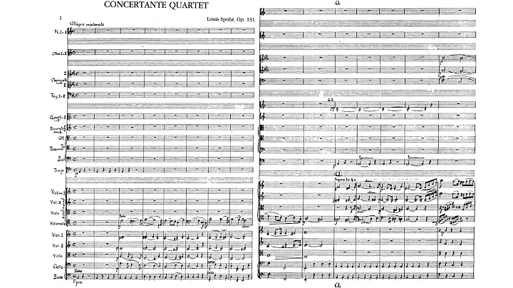 Concerto for String Quartet Op.131 By Louis Spohr (with Score)