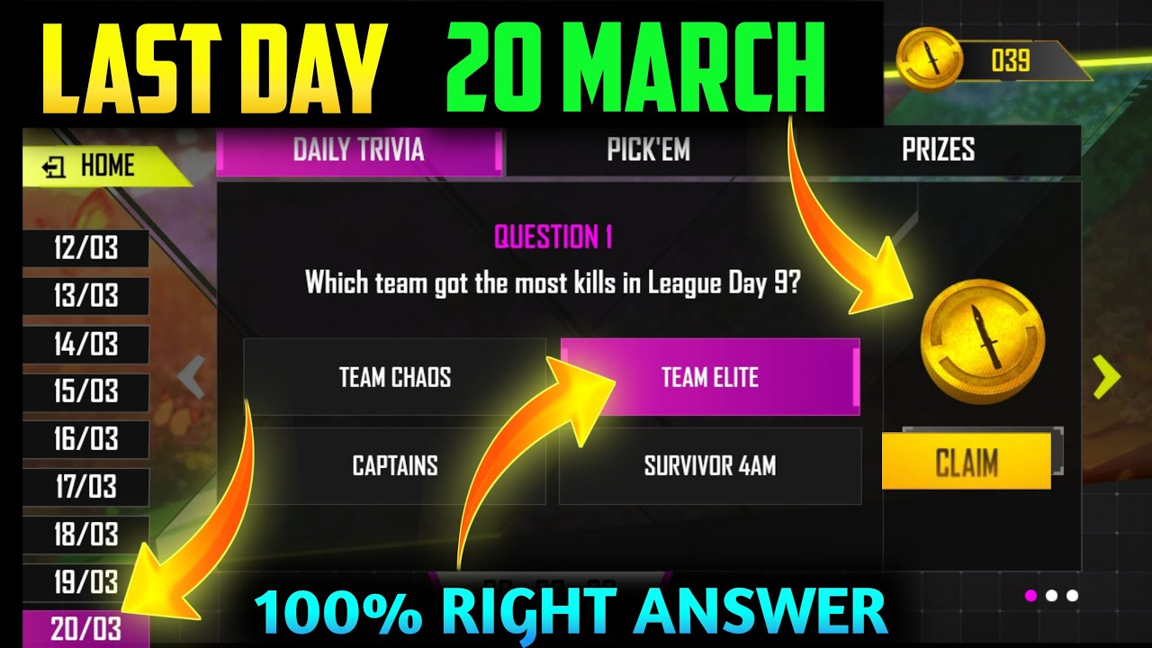 20 march esports ultimate challenge answers day 9/how to complete ultimate challenge 20 march answer